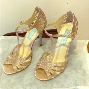 Betsey Johnson Rose Gold Evening Shoes